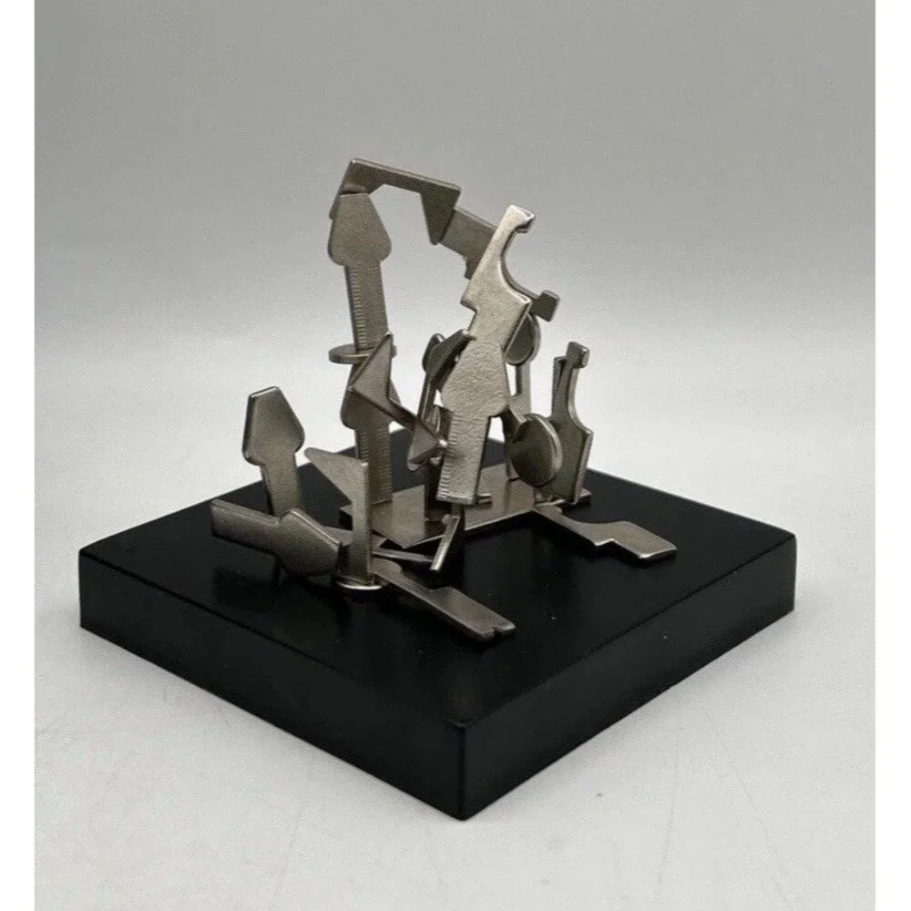 Junk Heap Vintage 1980 Magnetic Sculpture fidget Doodle Table Art USA